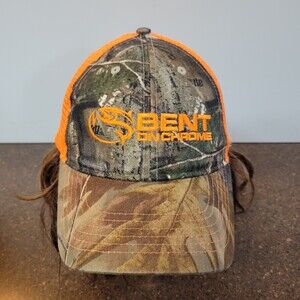 Kati Sport Cap Trucker Hat Mens OS Green Orange Reeltree Bent on Chrome Snapback